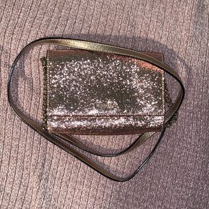 Kate Spade Mini CrossBody Rose Gold Pink Glitter